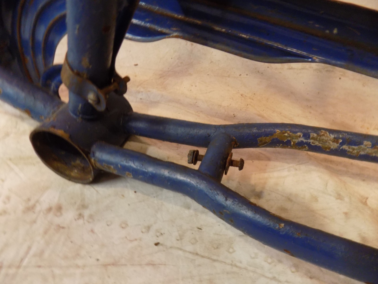 PREWAR SHELBY HIAWATHA MENS BIKE FRAME TANK FORKS CWC SCHWINN VINTAGE BARN FIND!