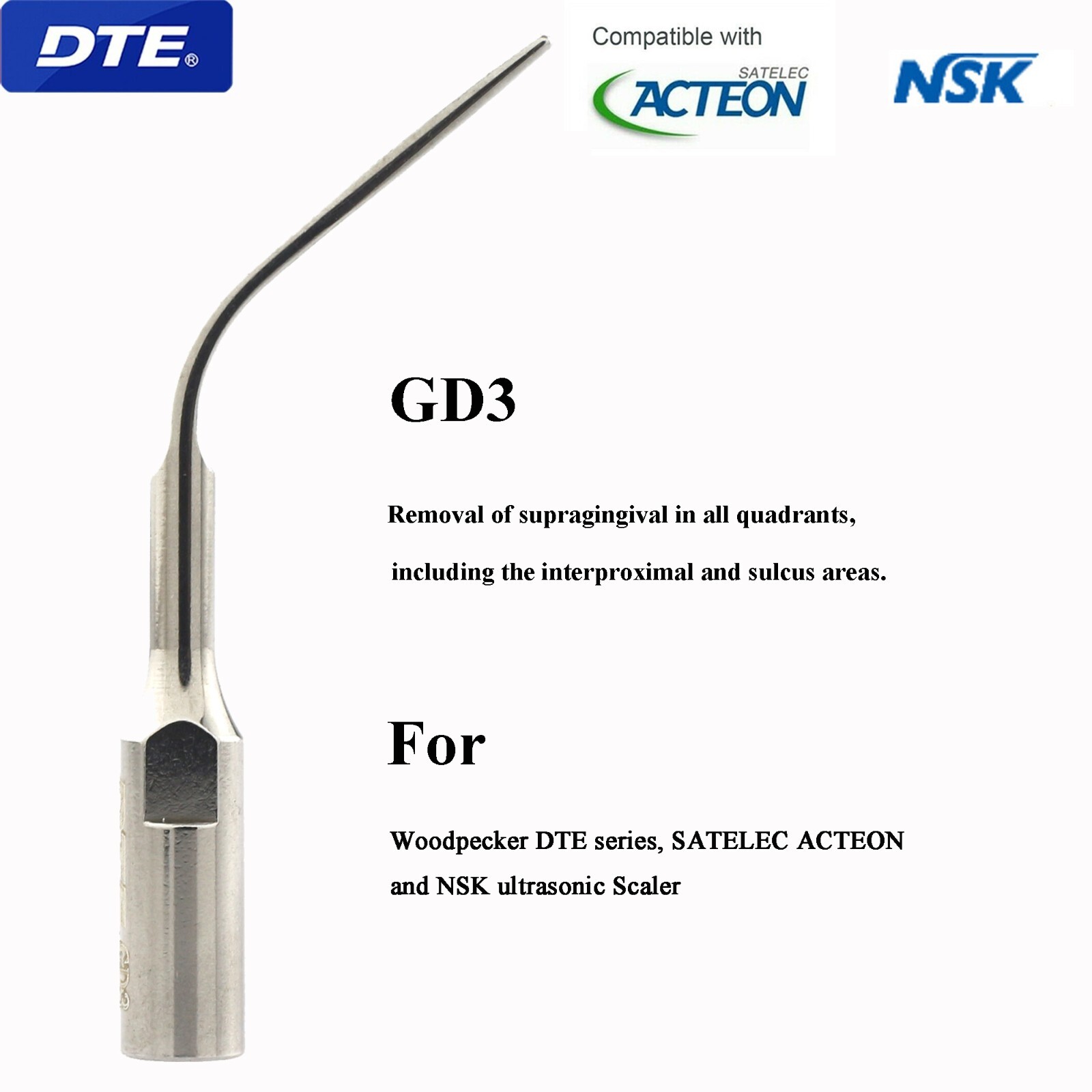Woodpecker Dental Ultrasonic Piezo Scaler Tips Endo Perio DTE SATELEC NSK EMS