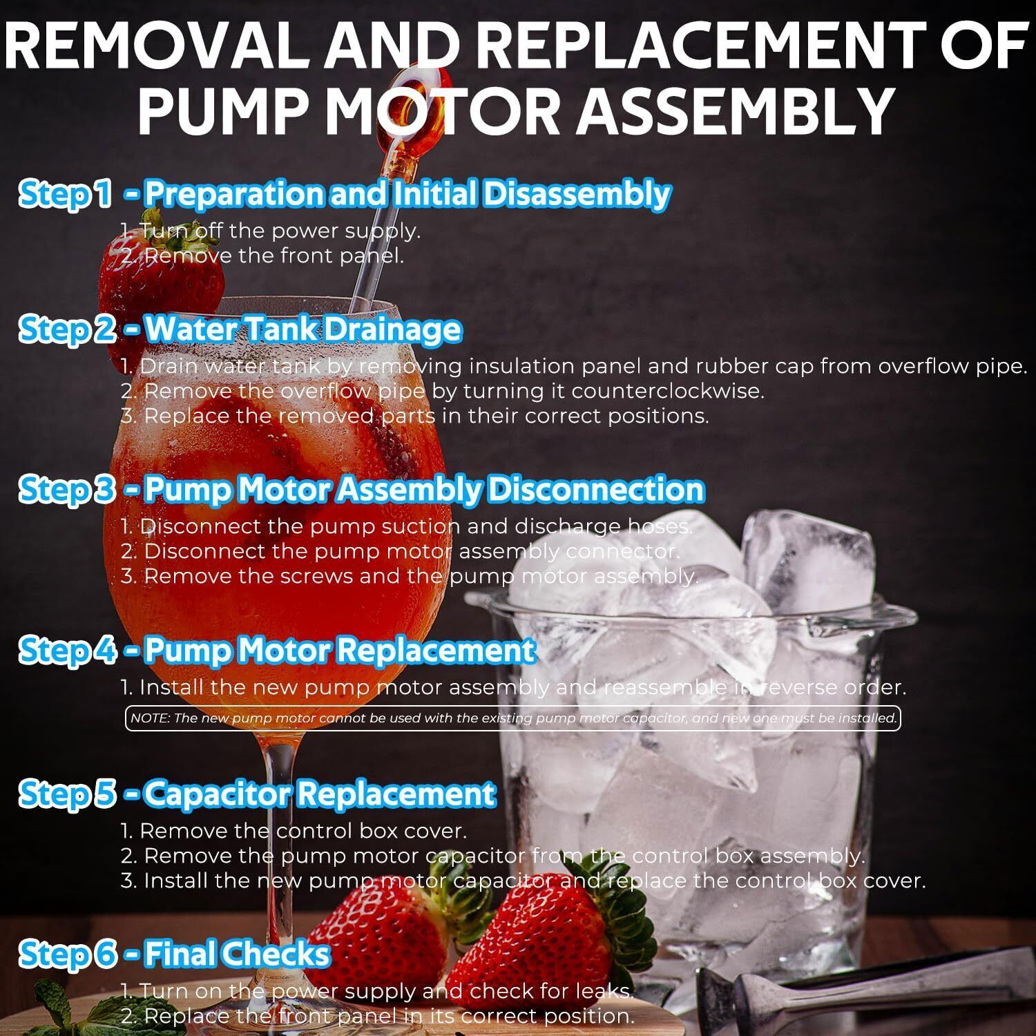 Ice Maker Machine Motor Replacement for Hoshizaki S-0731 Water Pump Motor Assy