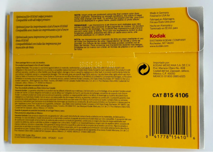 Kodak Premium Photo Paper 2 Packages 4 X 6