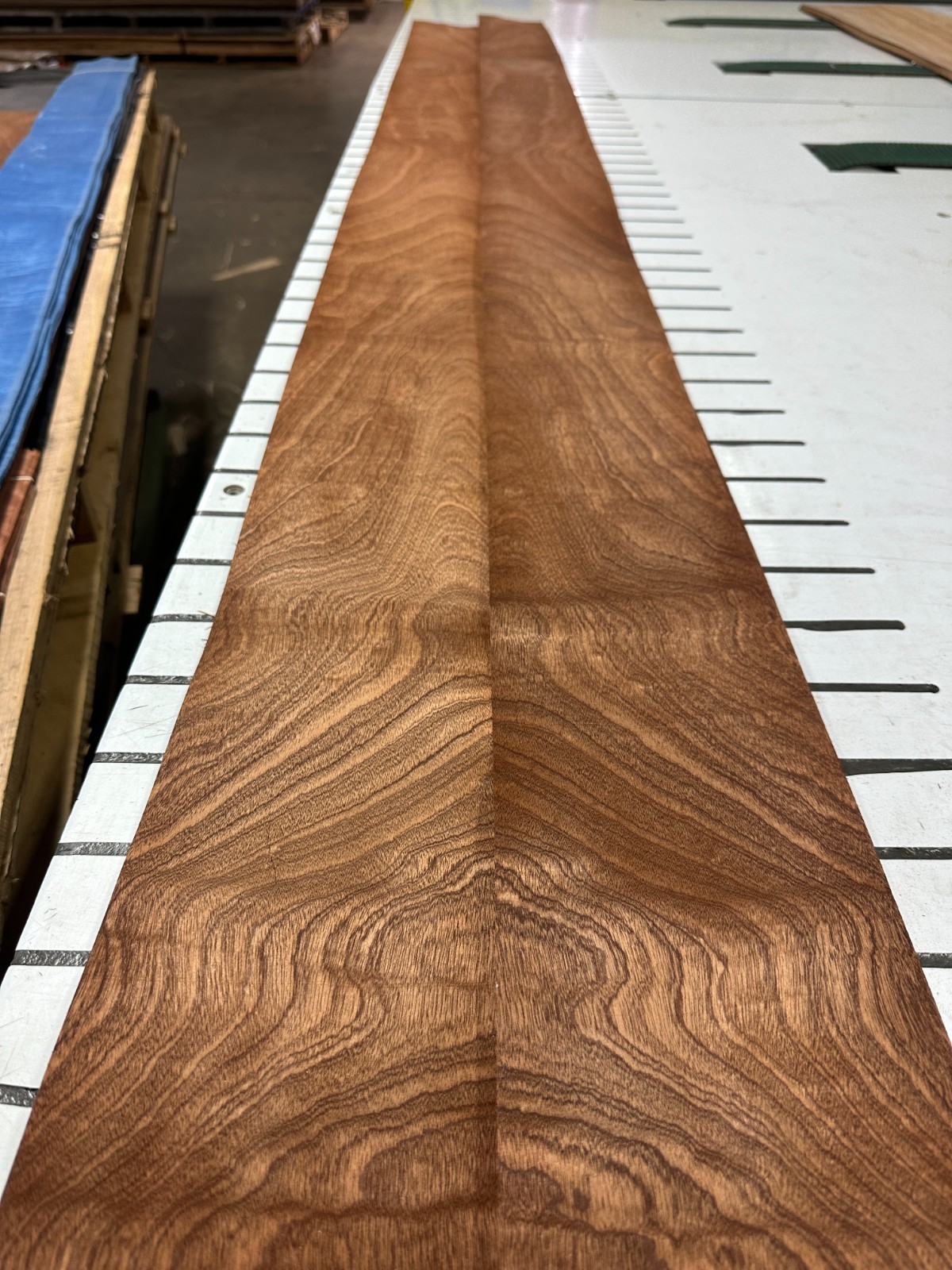 Mahogany Raw Wood Veneer 2 sheets 93'' x 5'' 319Y