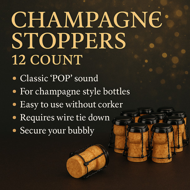 Label Peelers Champagne Stoppers 12 Count