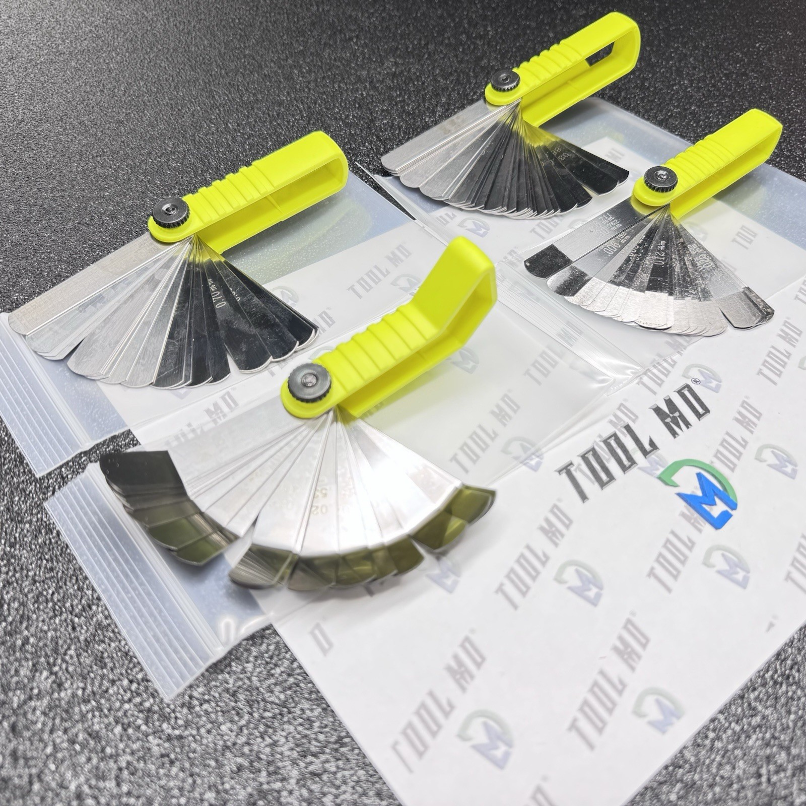 Snap-on Tools USA NEW HI VIZ 4pc Offset 45° & Straight Feeler Gauge Blade Sets