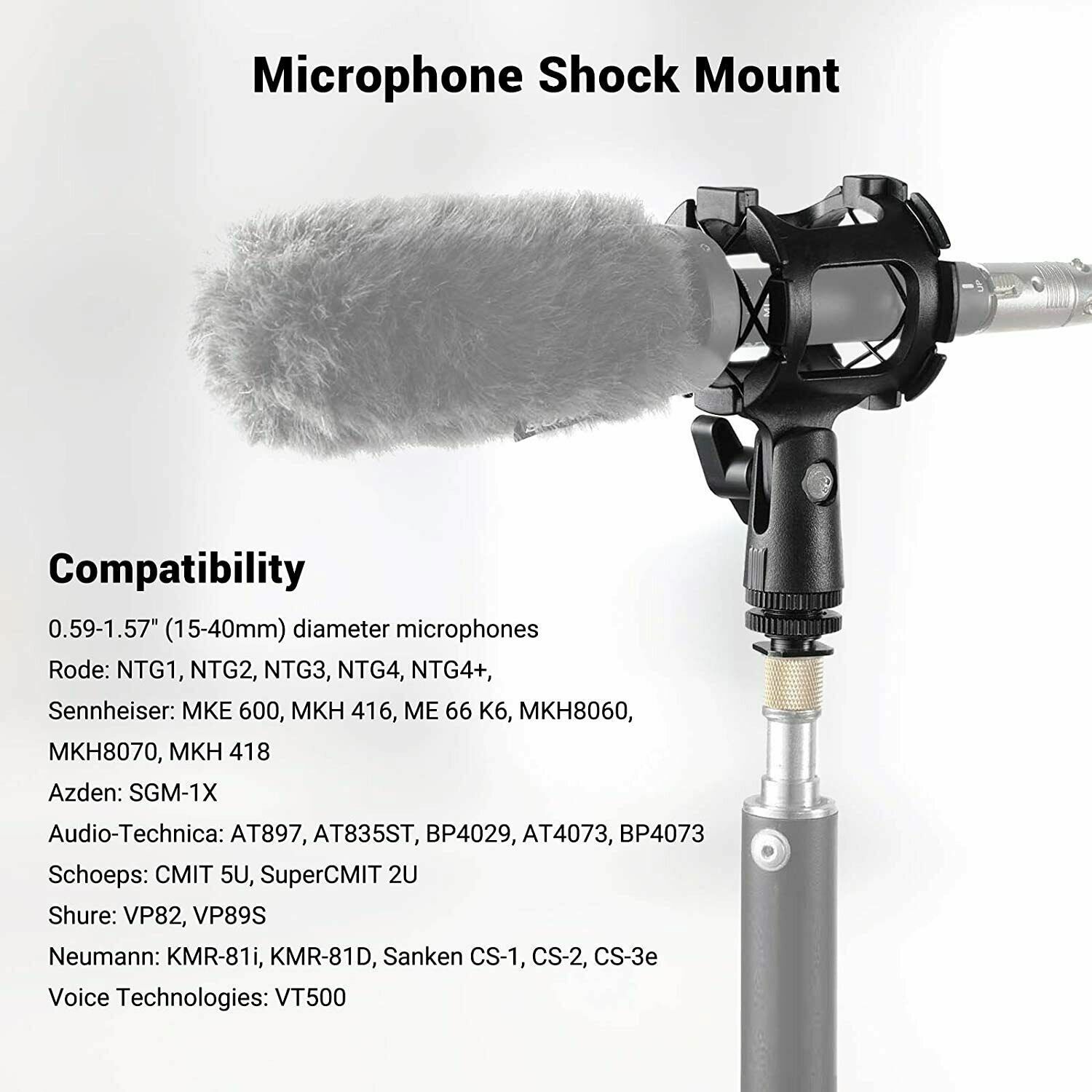 SmallRig Microphone Shock Mount w/Cold Shoe for Camera Top Handle |shoe adapter