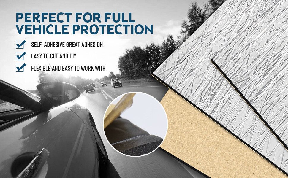 160"x 39" Sound Heat Proofing Car Auto Sound Deadener Insulation Underlay Mat