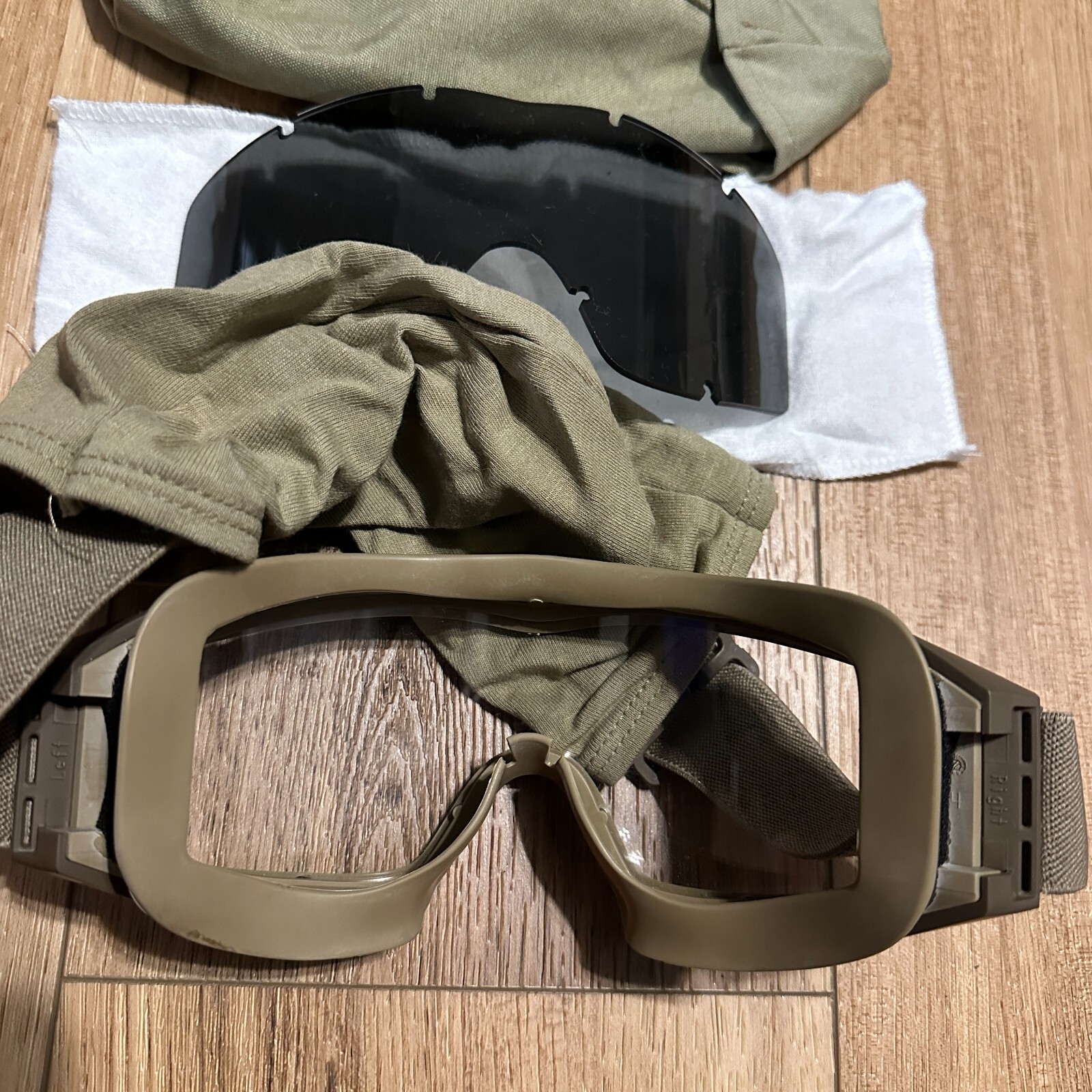 ESS Profile NVG Tan Goggles Military Issue - Clear and Tinted Lenses & Case