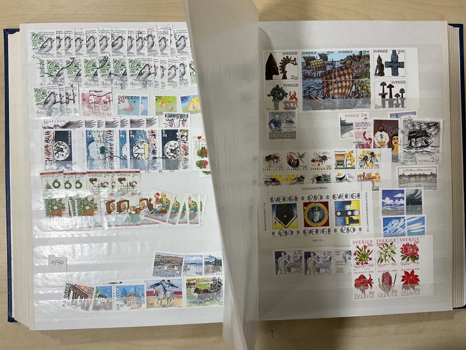 Sweden stamps. Vintage. 4 stock books/album. 4.8kg. BG97*