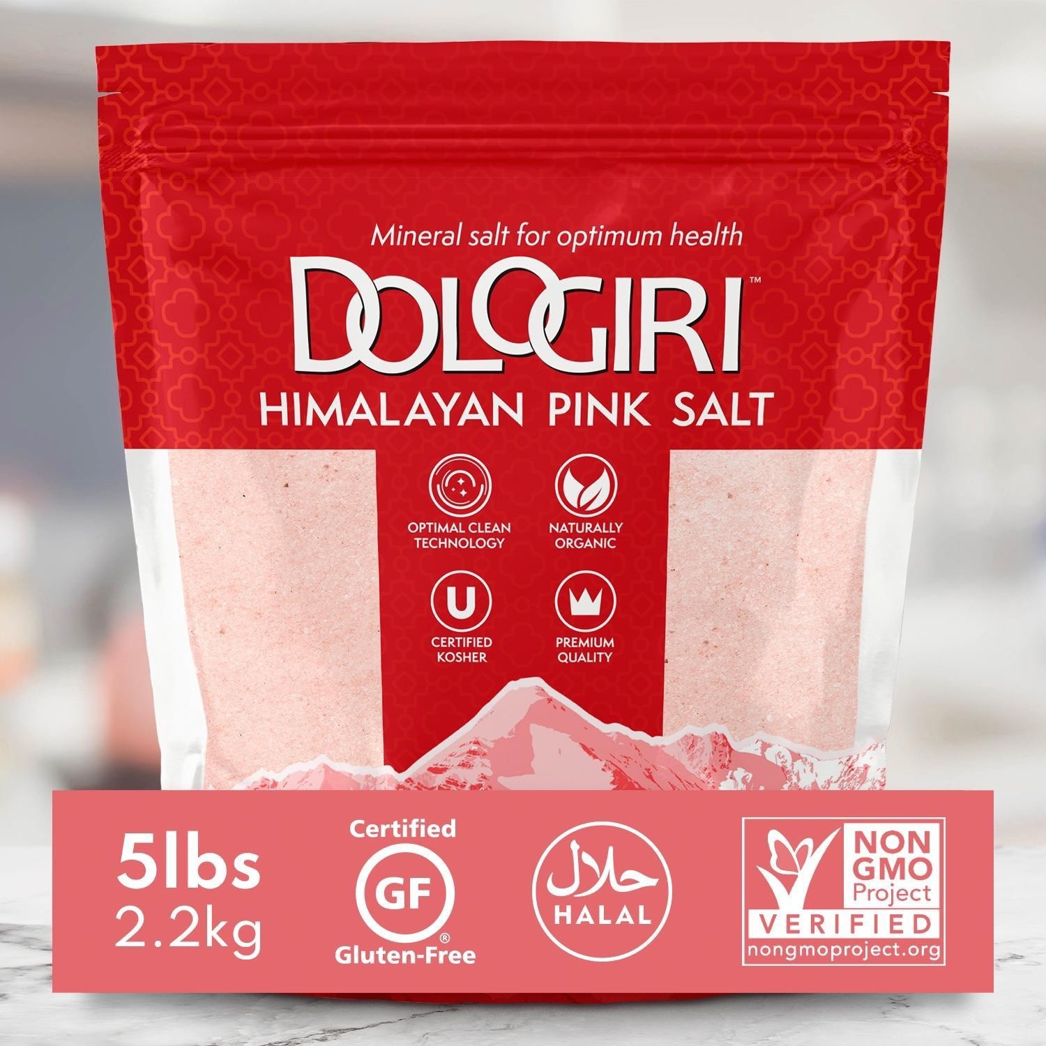 "Premium Hand-Mined Pink Himalayan Salt - 5LB, Pure & Mineral-Rich, Fine Grain"