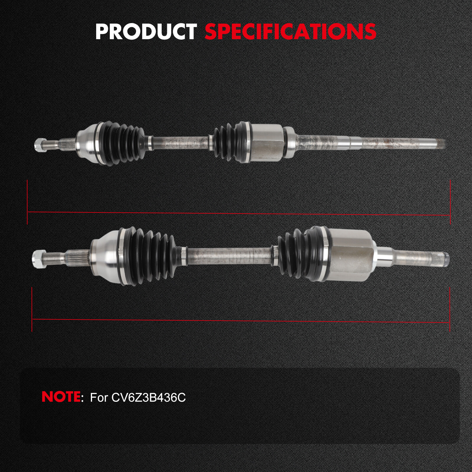 Front Left & Right CV Axles For Ford Escape 2013 2014 2015 2016 2017-2019 AWD