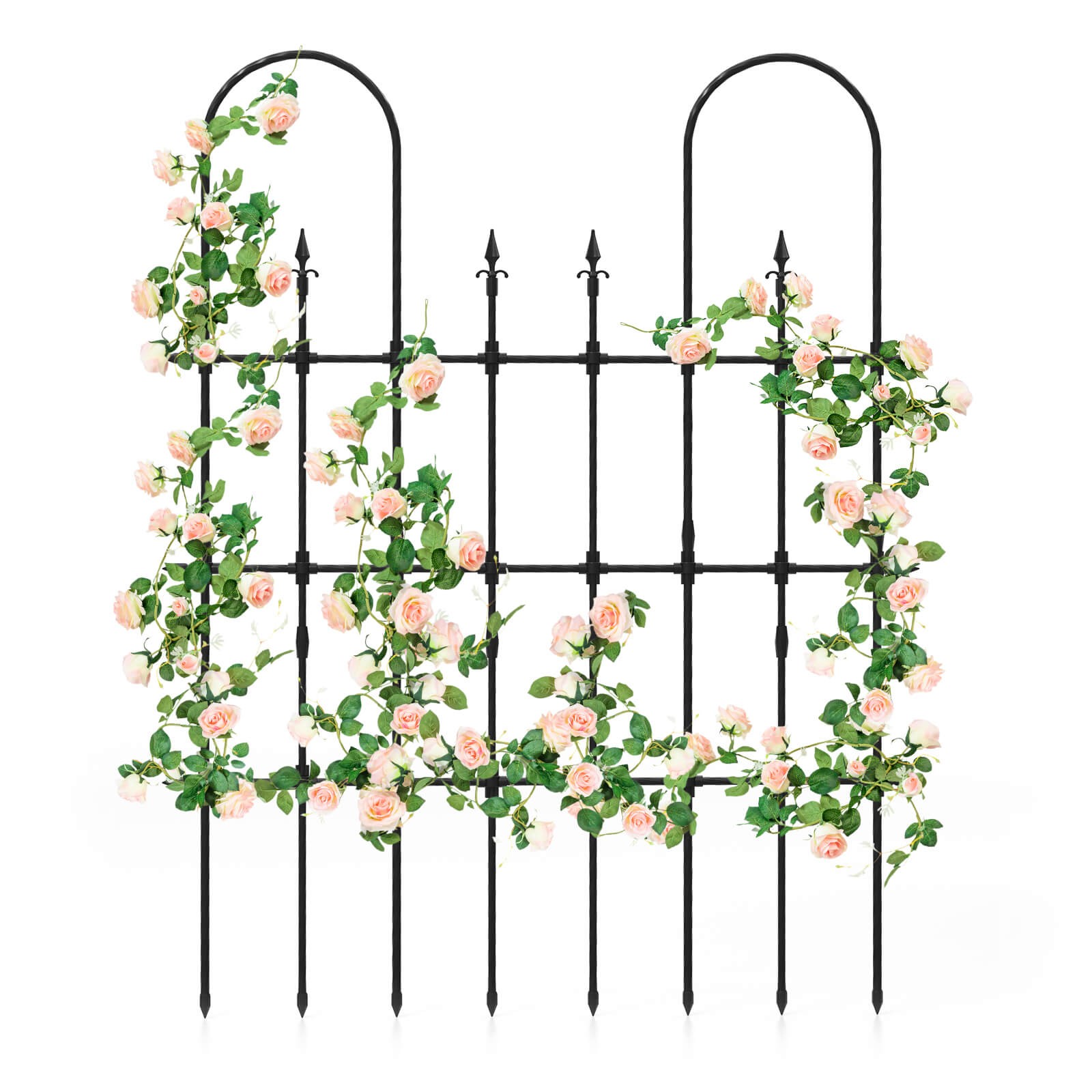 58" x 73" Garden Trellis for Climbing Plants Rustproof Metal Plant Support Frame