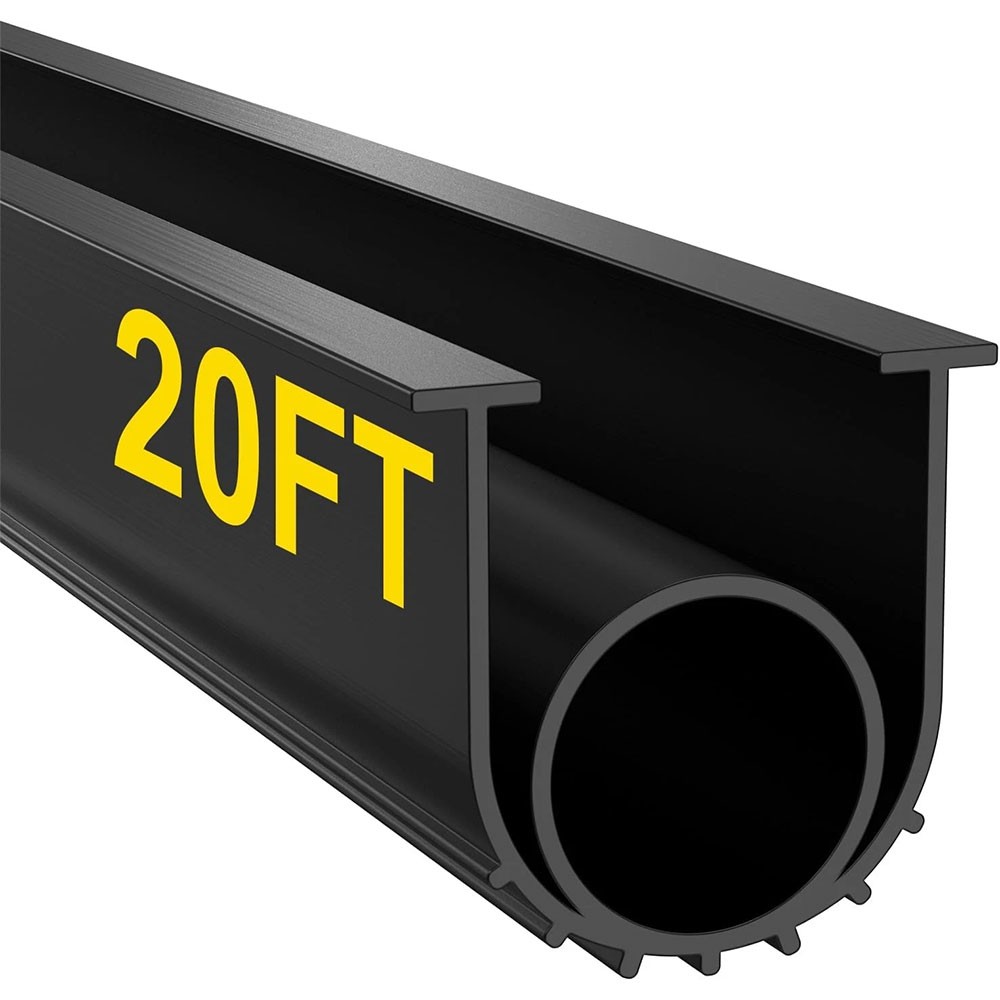 16/20Ft Garage Door Bottom Seals Threshold Buffering Weatherproof Sealing Rubber