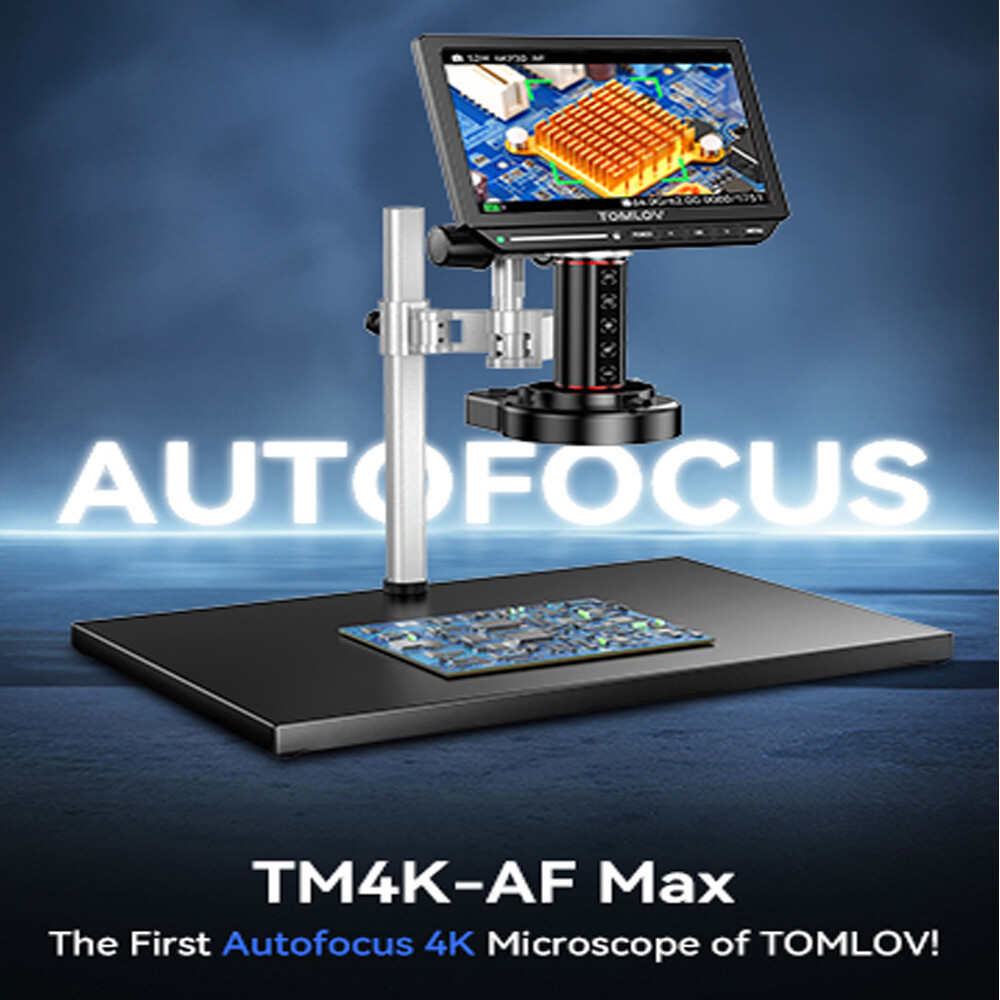TOMLOV 4K Autofocus Digital Microscope TM4K-AF Max 10.1" HDMI with Spin Flex Arm