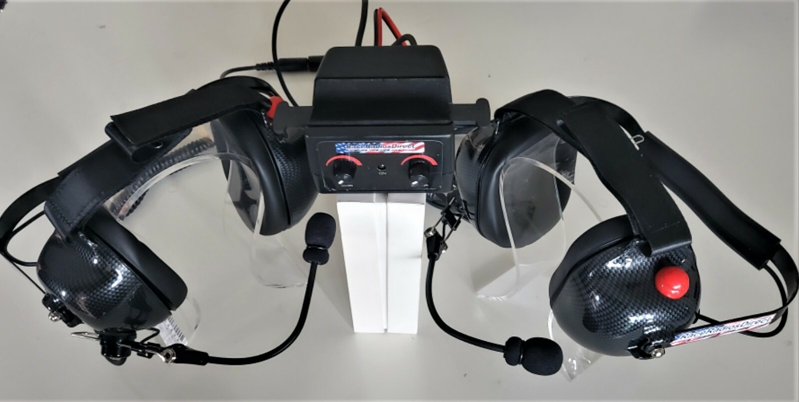 Racing Intercom 2 Person  W/HiDef Headsets Race Radios Direct 6002PK2