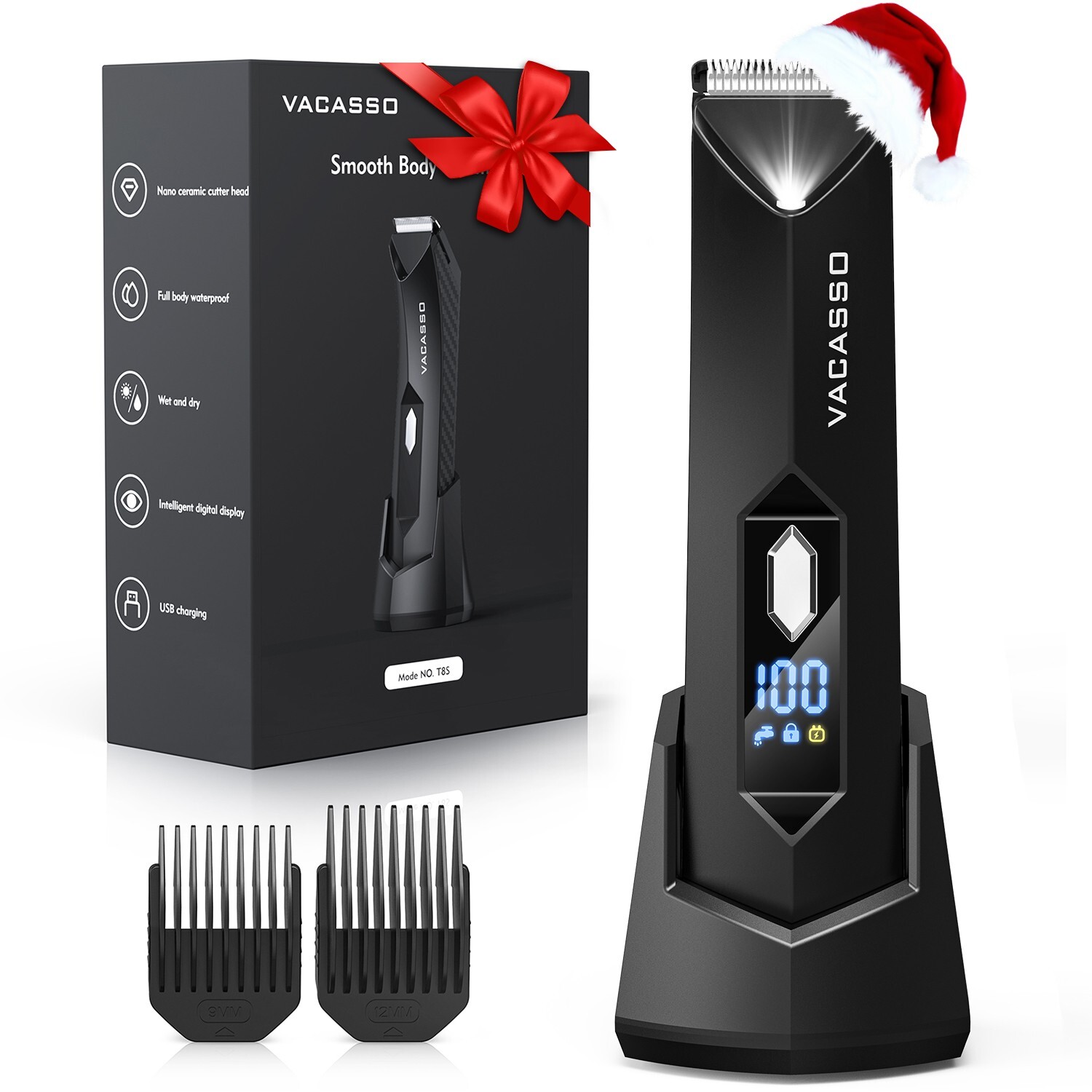 Manscape Groin Hair Trimmer Electric Ball Trimmer Wet/Dry Body Shaver Christmas