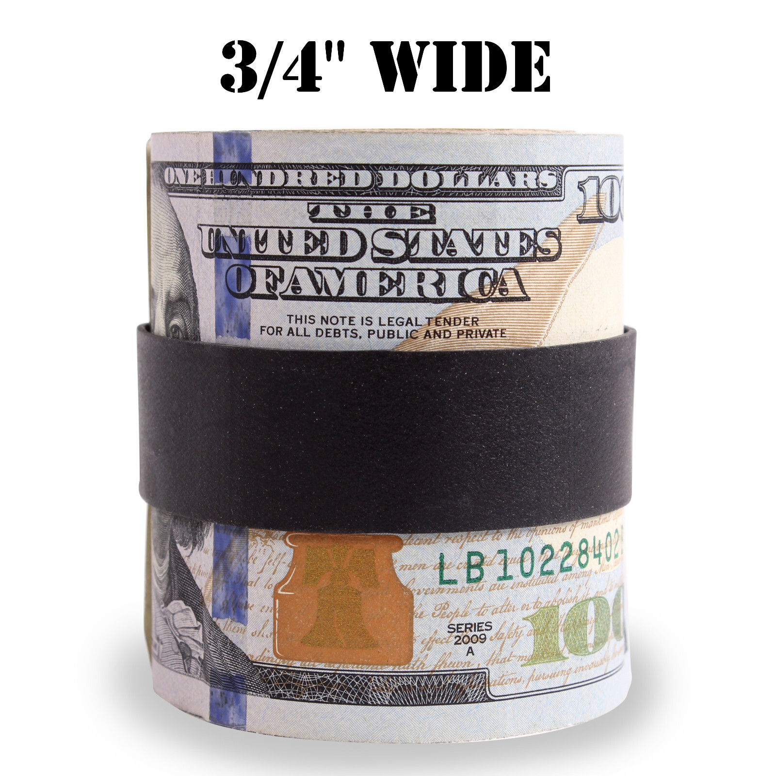 Black Extra Wide 3/4" Fat Rubber Bands #94 .75 inch Large Made In USA Thick