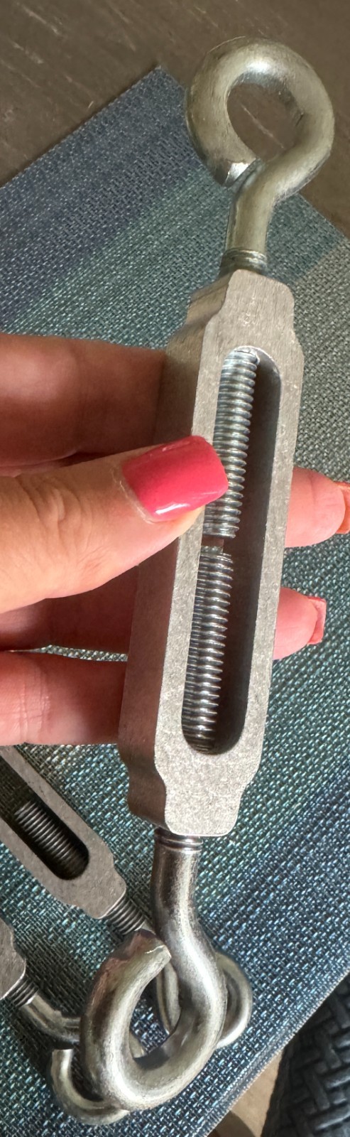 Eye & Eye Stainless Steel Turnbuckle 8" (closed) x 5/8" (eye opening) 5pc set