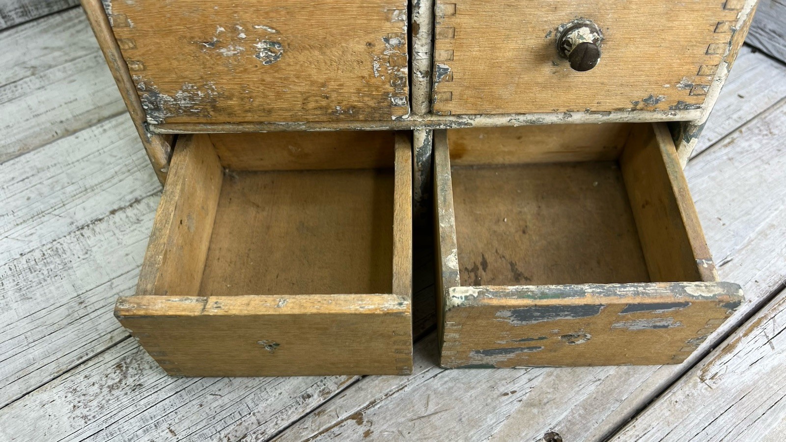 ANTIQUE VINTAGE WOODEN 8 DRAWER SPICE CABINET APOTHECARY CHEST HANDMADE AS IS 🤎