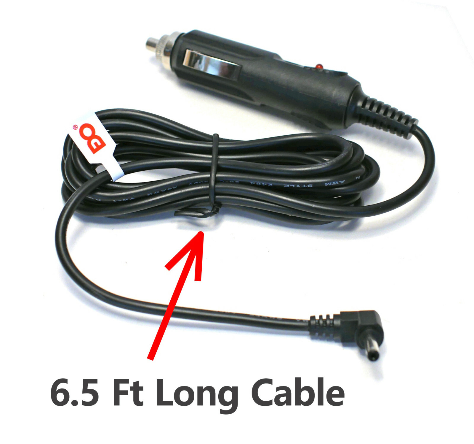 6.5' DC Vehicle Straight Car Power Cord Cable for Whistler Radar Laser Detector