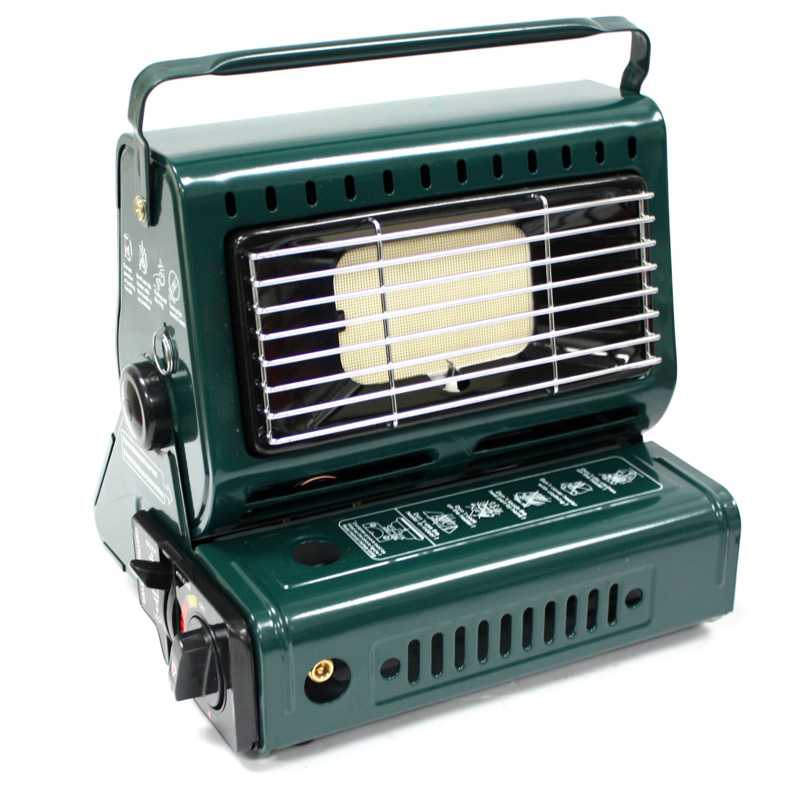 2 in1 Butane LP Gas Ceramic Burner Heater Camper Warmer Heating & Cooking Stove