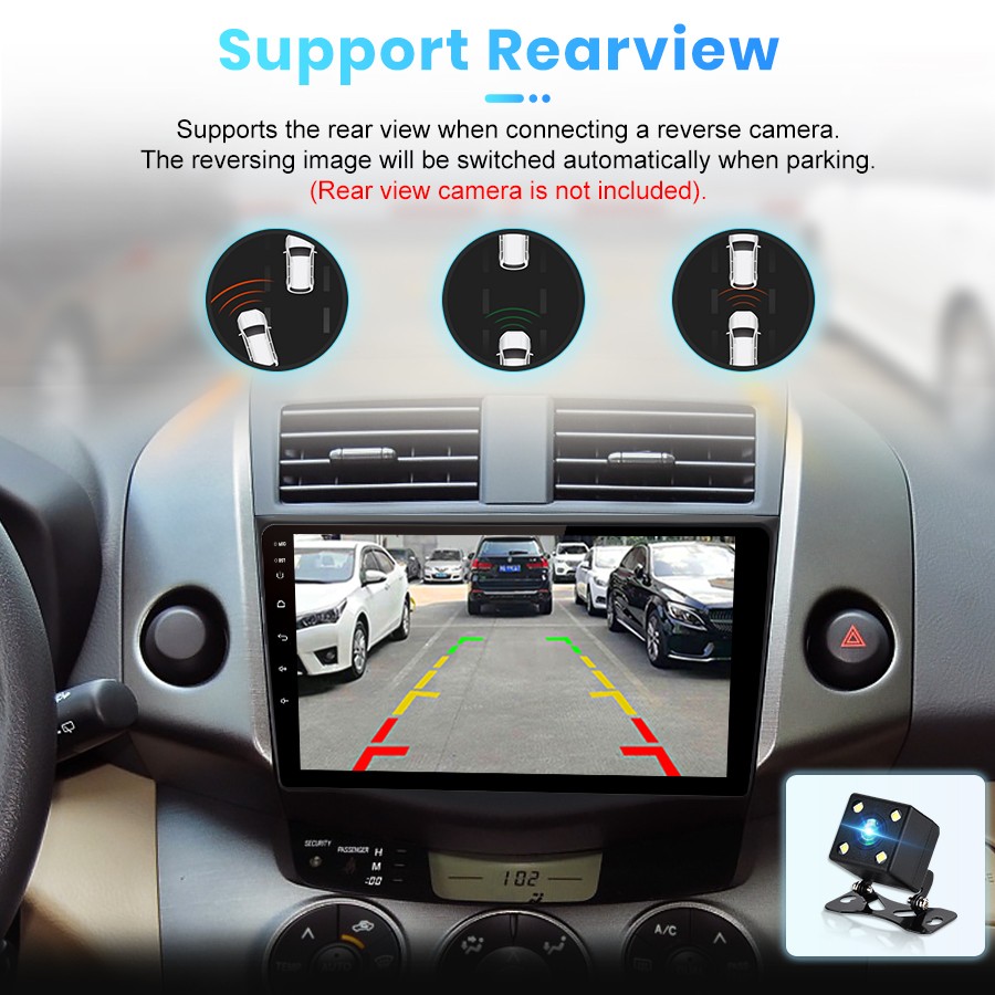 Apple Carplay For Toyota RAV4 2007-2012 Android 15 Car Stereo Radio GPS WIFI+Cam