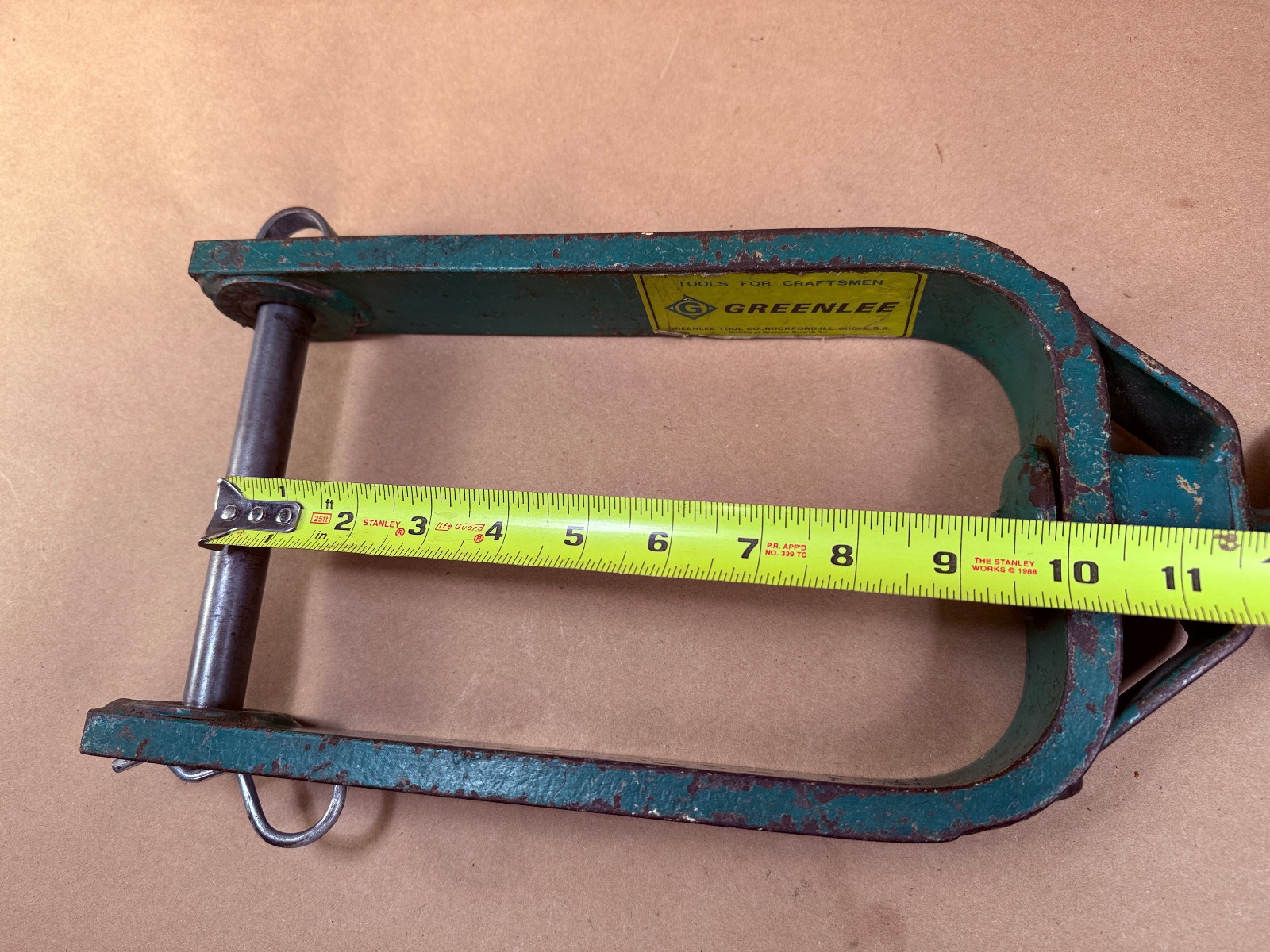Greenlee 651 - 12" Hook Type Cable Puller Sheave - Frame Only - No Spindle