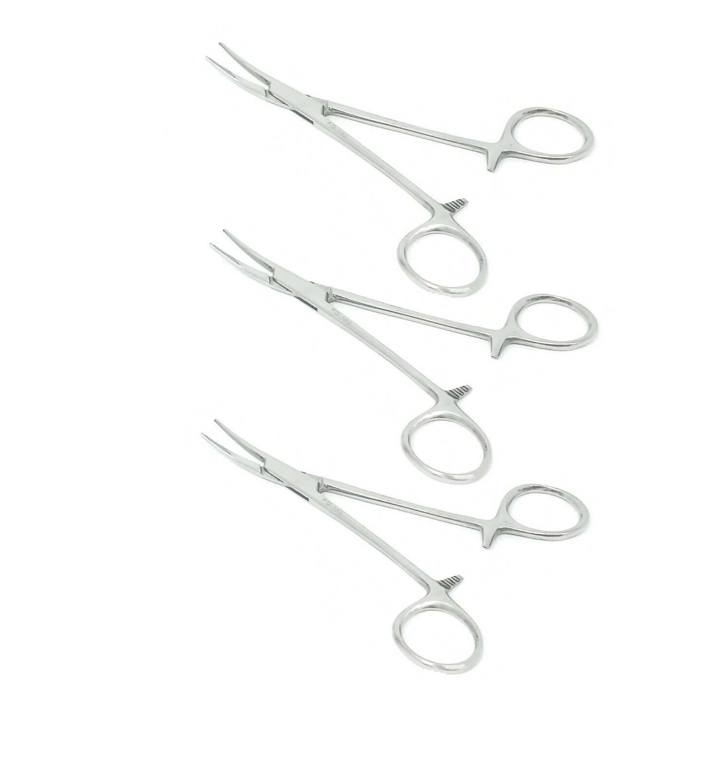 3 Premium Mosquito Locking Hemostat Forceps 5" Curved For Surgical & Dental Use