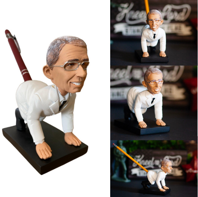 Dr. Fauci Pen Holder Bobblehead Funny Gag Gift Collectible Tony Fauci Figurine