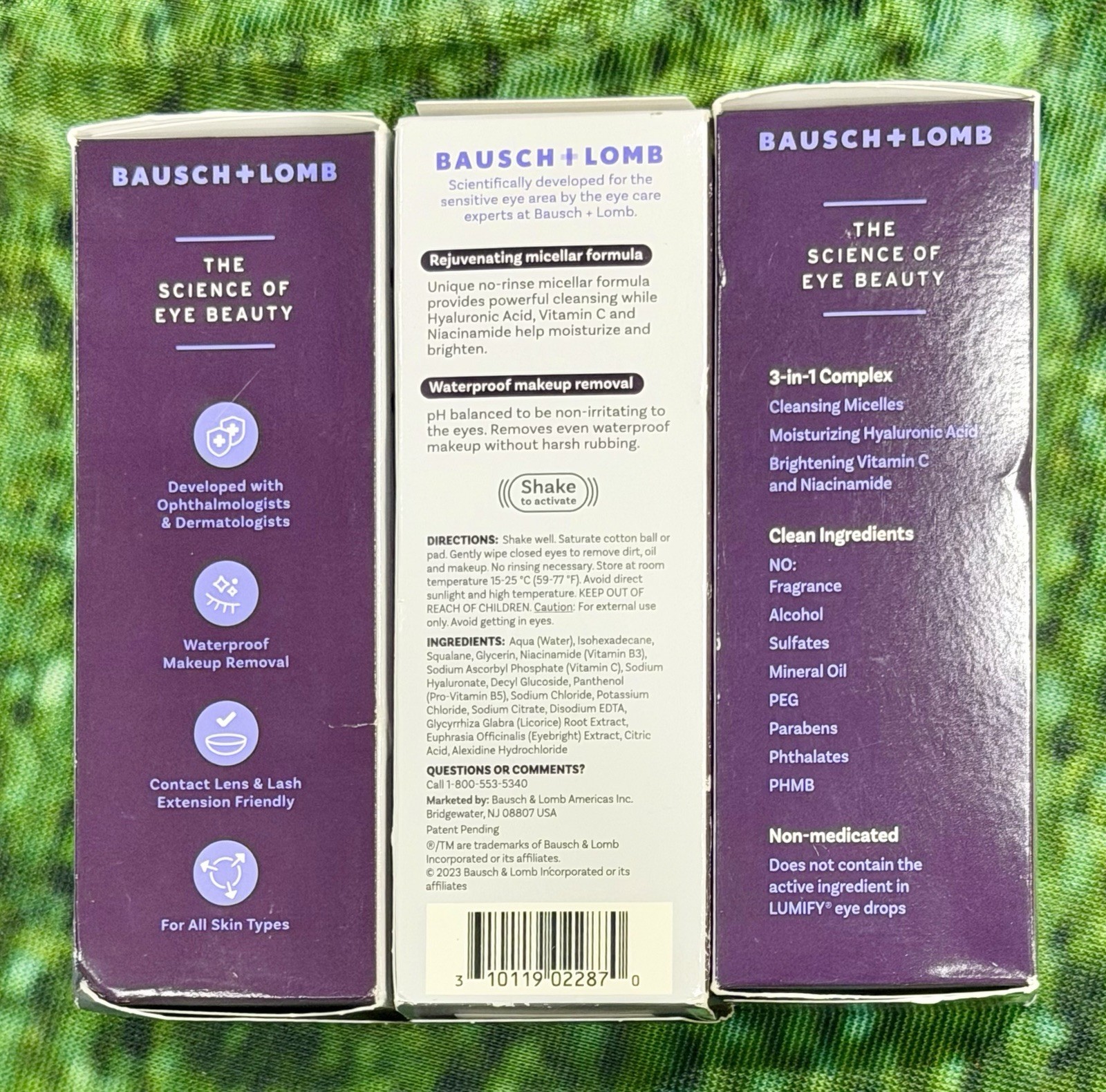 (3) Bausch Lomb Lumify Cleansing Water & Eye Makeup Remover. 5.4 Fl Oz