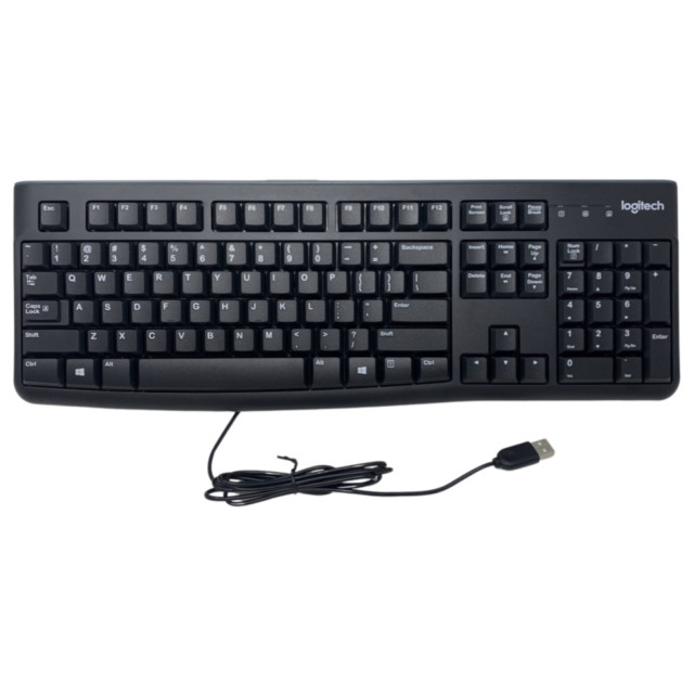 Logitech - K120 Full-size Wired Membrane Keyboard for PC