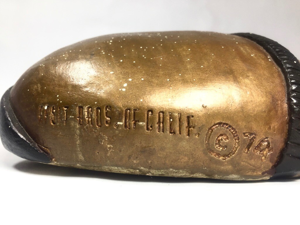 Apsit Bros California Motorcycle Motocross Chalkware Sculpture 70’s 15 Inches