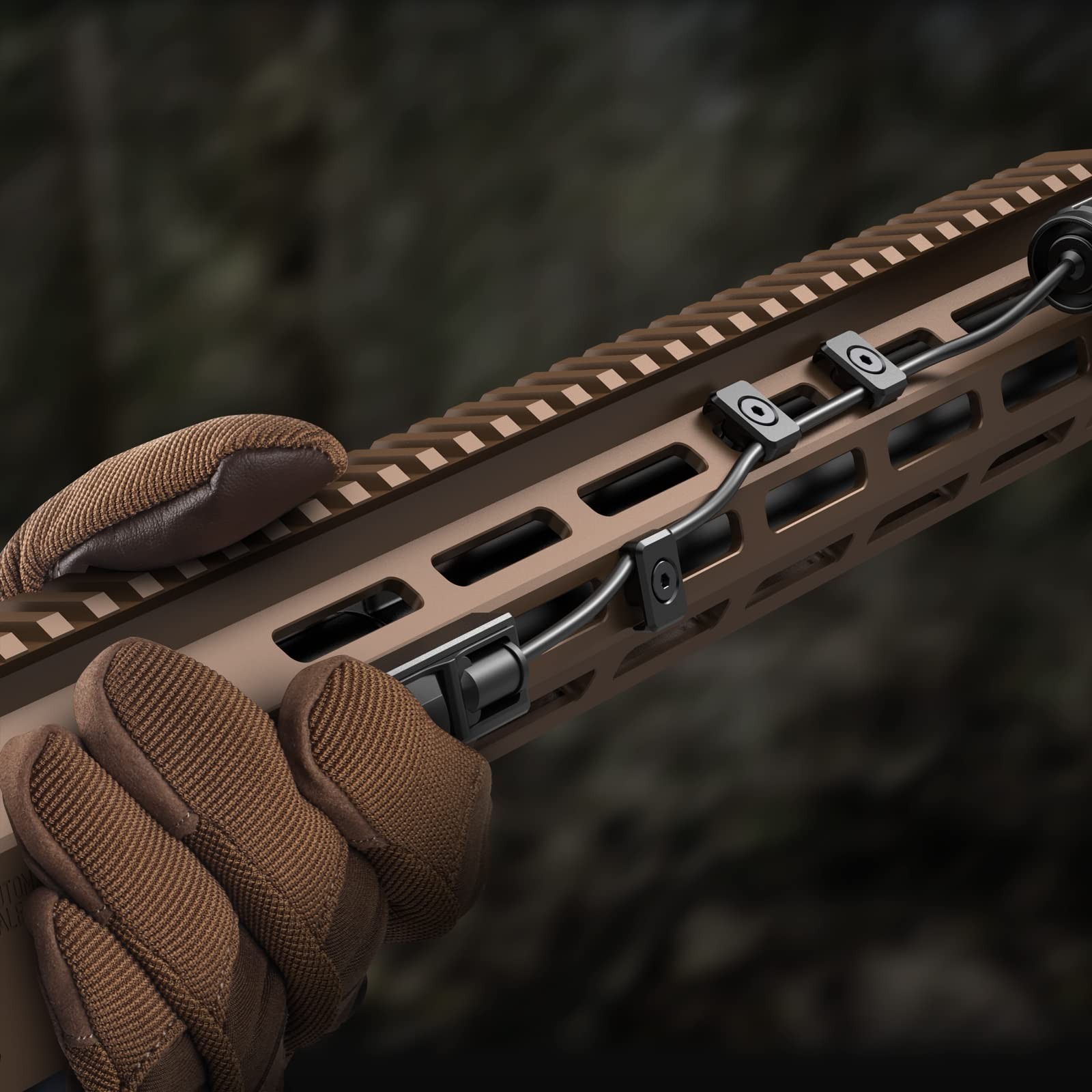 Guardtier CGM909 Pressure Switch Cable Guides Compatible with MLOK System, Fl...