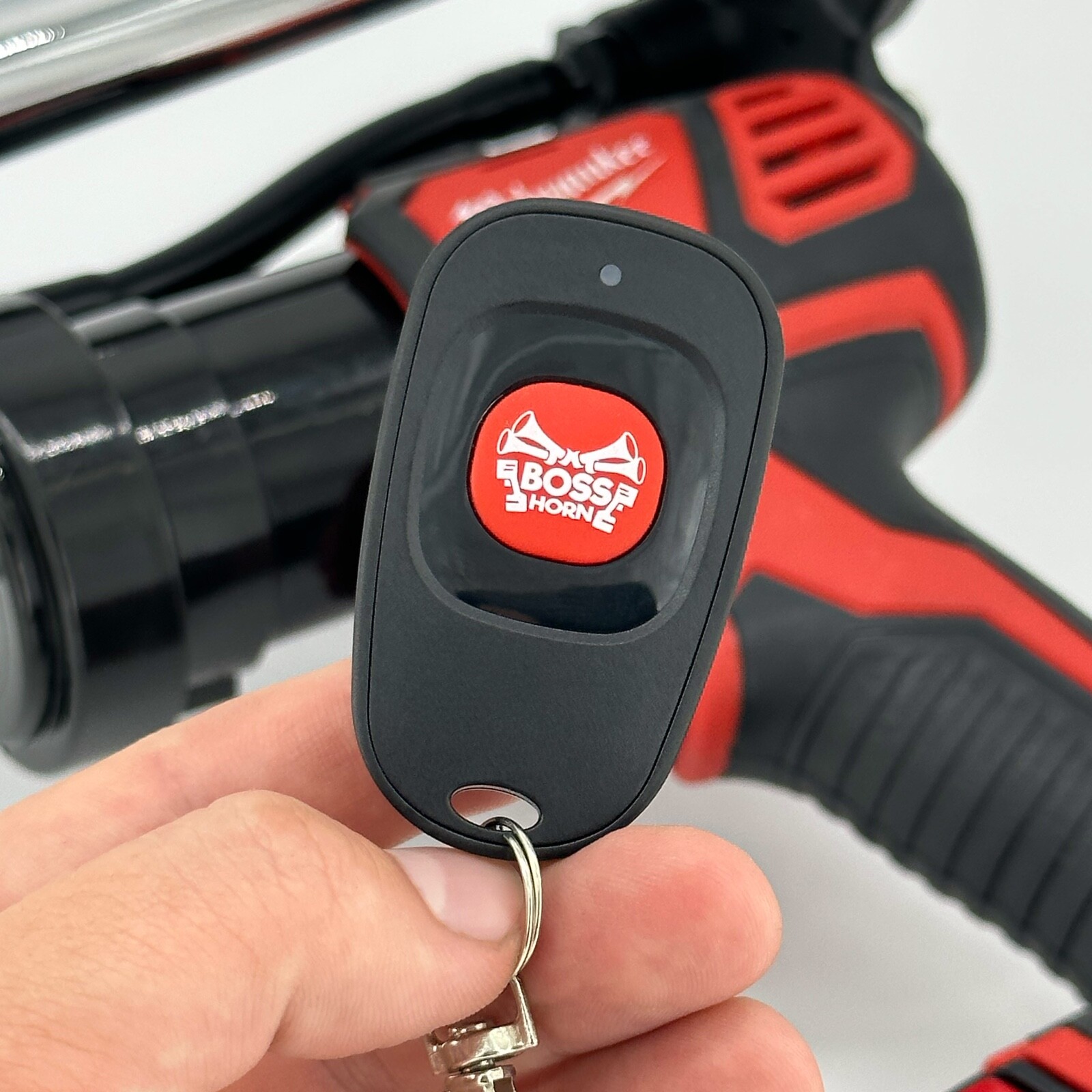 Milwaukee Impact Drill M18 Train Horn + Remote Control and 14" Black Trumpets