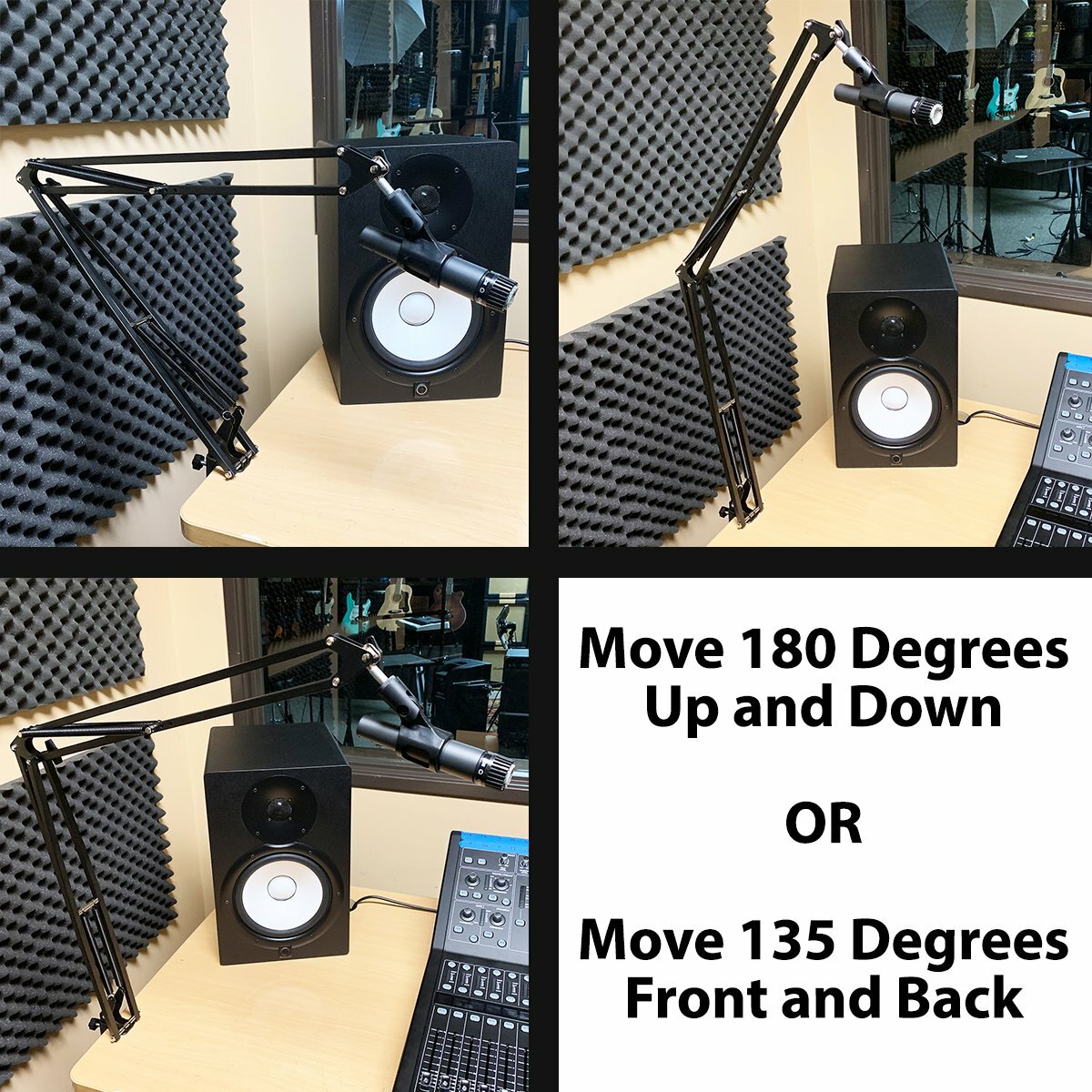 ChromaCast 38" Adjustable Boom Mic Suspension Scissors Desk Microphone Stand