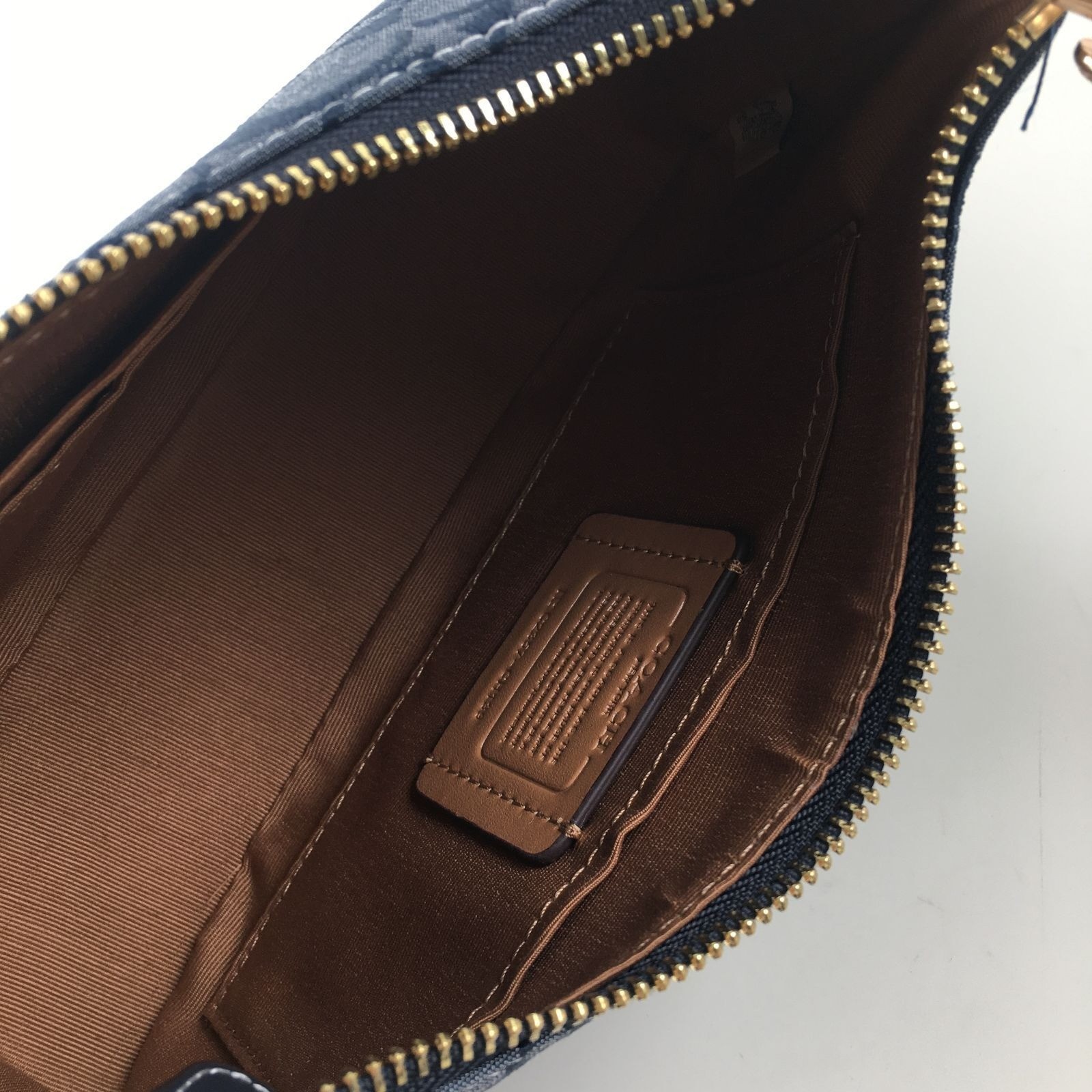 COACH CH139 Teri Shoulder Bag Signature Chambray Blue Outlet SMM