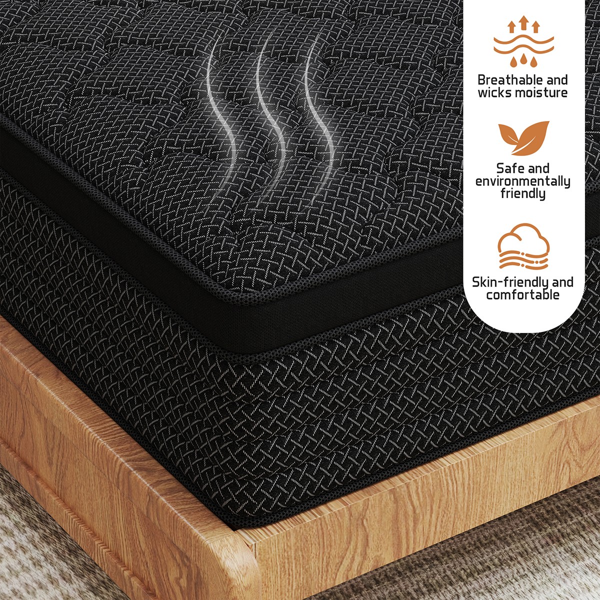 12" 14" Twin Full Queen King Mattress Gel Memory Foam Hybrid Spring Bed In a Box