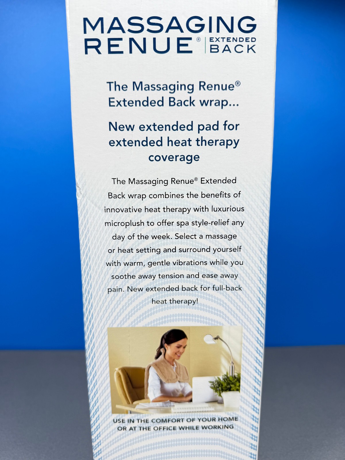 SUNBEAM MASSAGING RENUE EXTENDED BACK HEAT HEATING PAD THERAPY 26" X 34" NEW