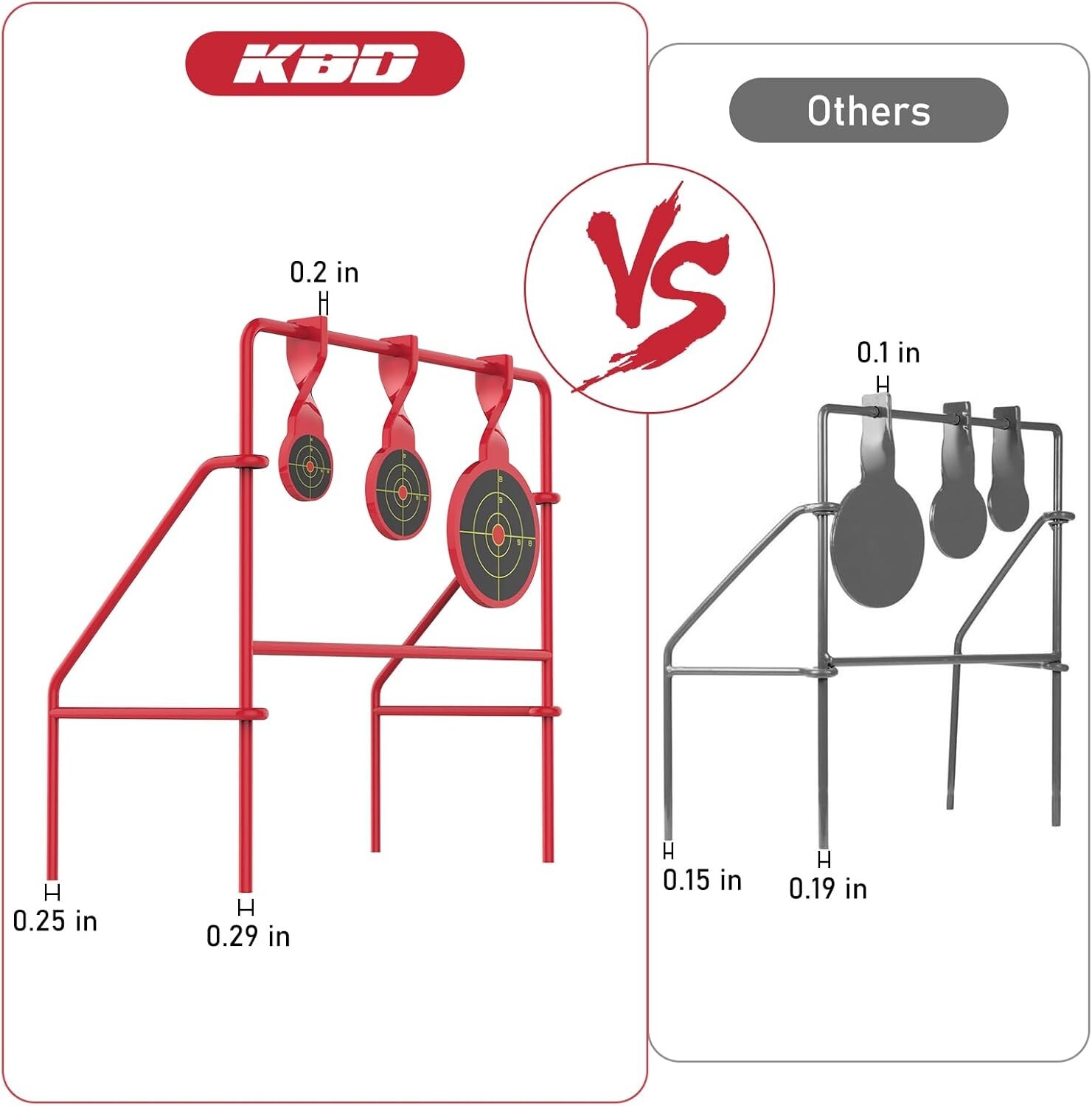 Durable Spinning Shooting Targets - Foldable Steel Design for .22 Rimfire