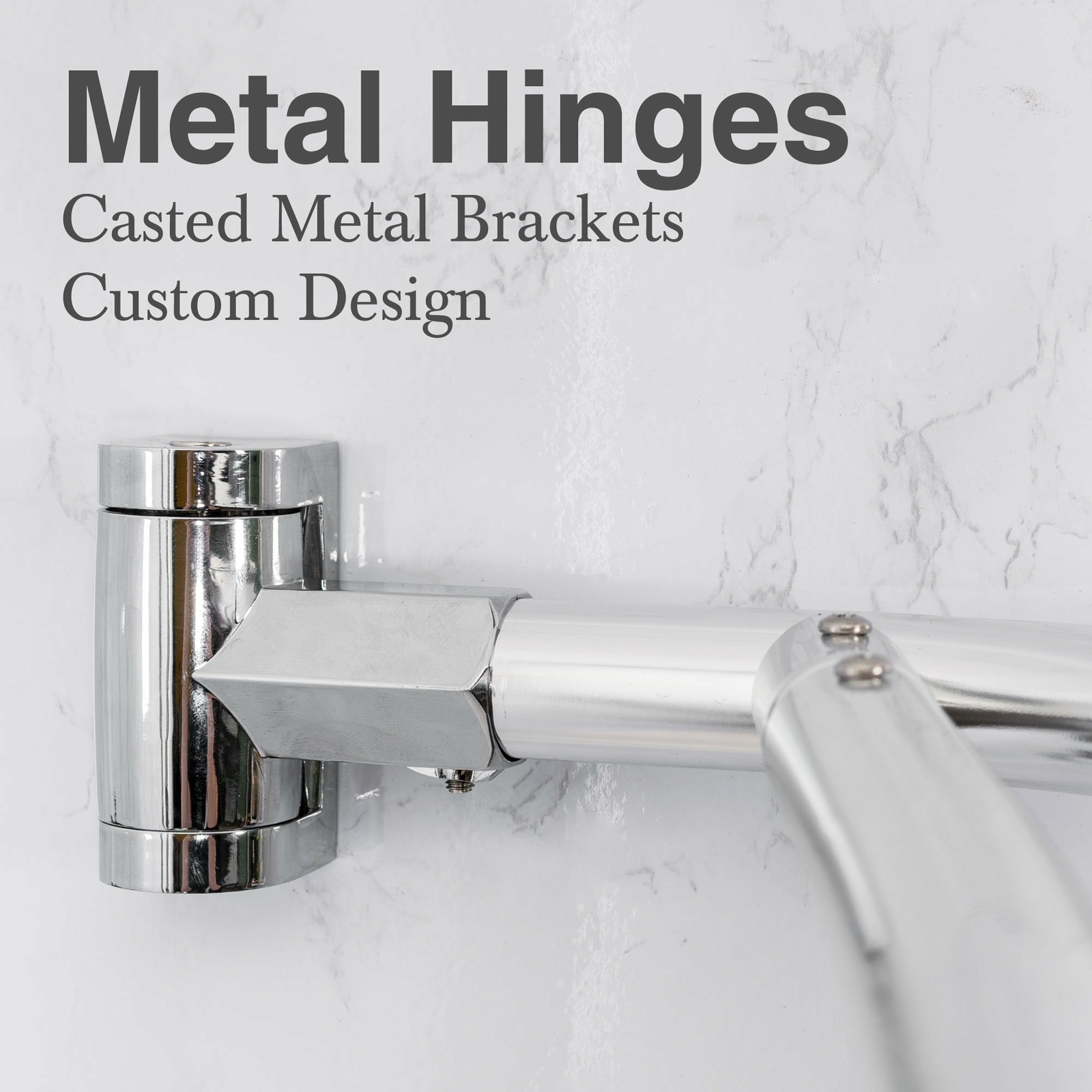 Double Curved Shower Rod Adjustable from 44 in. to 70 in. - Chrome Finish