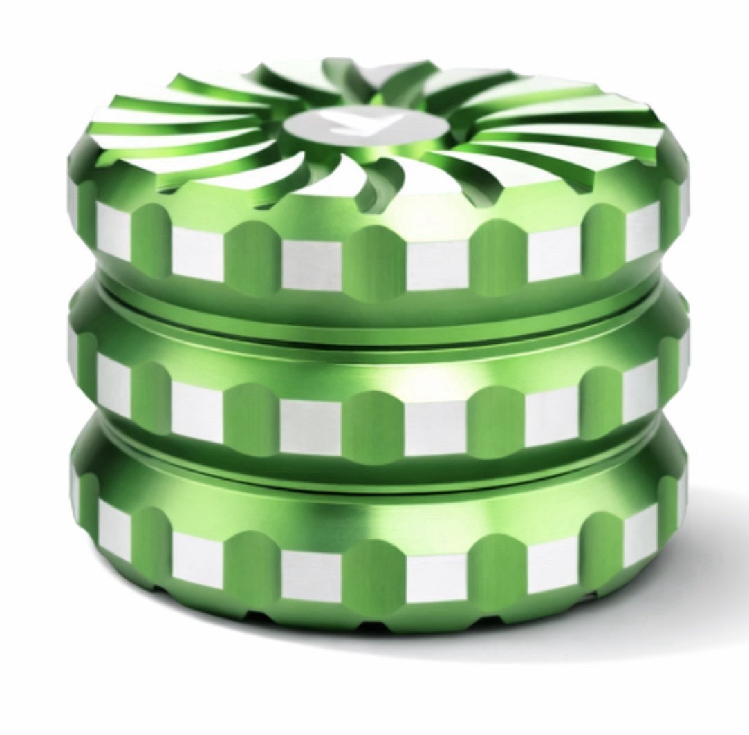 4pc Aluminum Spice Tobacco Herb Grinder 2.5” Magnetic Top Mesh Screen Crusher