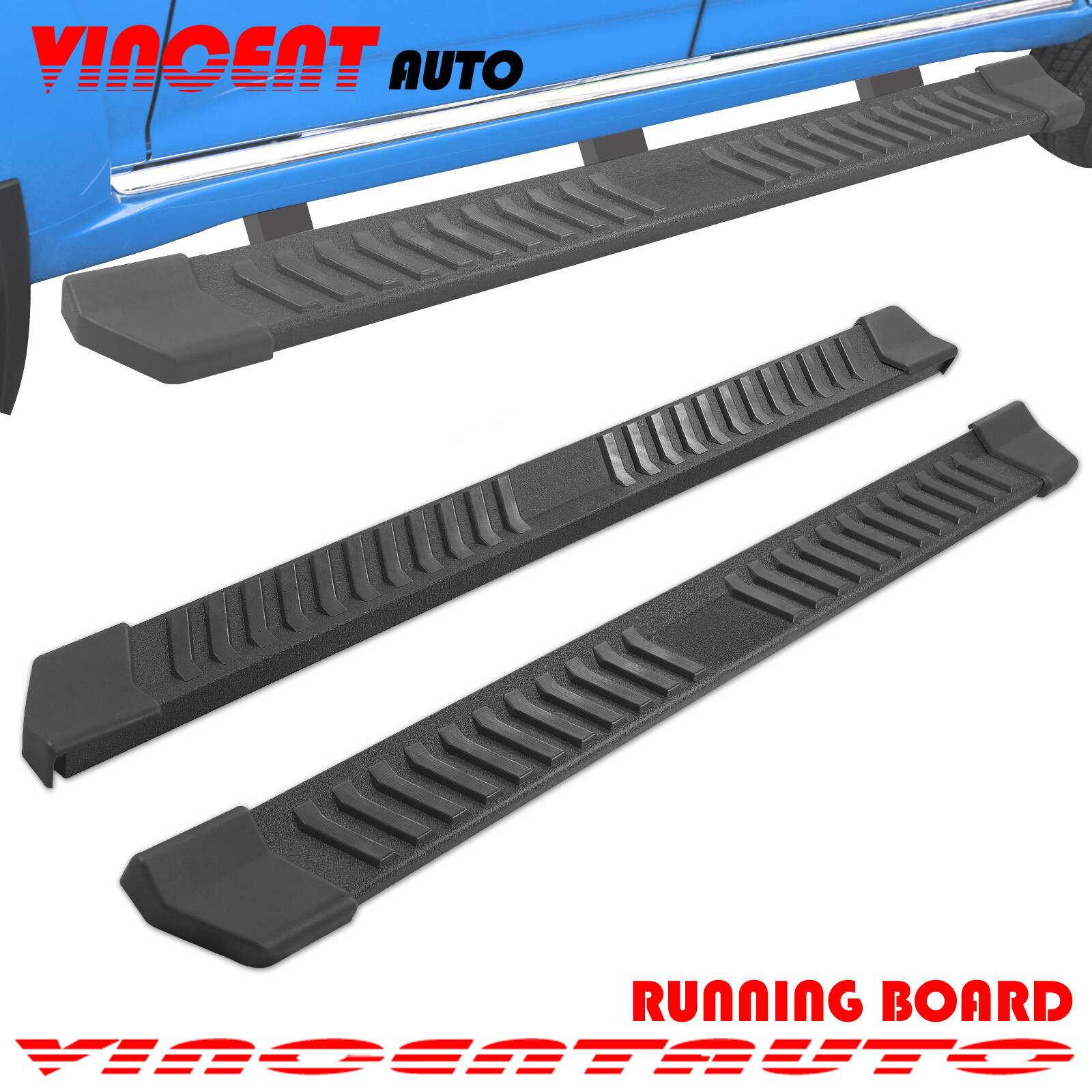 FIT 2017-2023 FORD F250 SUPERDUTY CREW CAB 6" BLK RUNNING BOARD STEP NERF BAR V