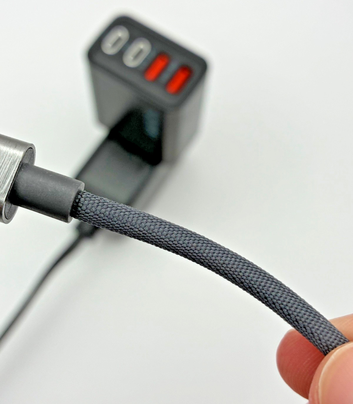 120W 4-Port USB-C PD Fast Charger US Plug + Toocki 100W USB-C Cable 1m Set