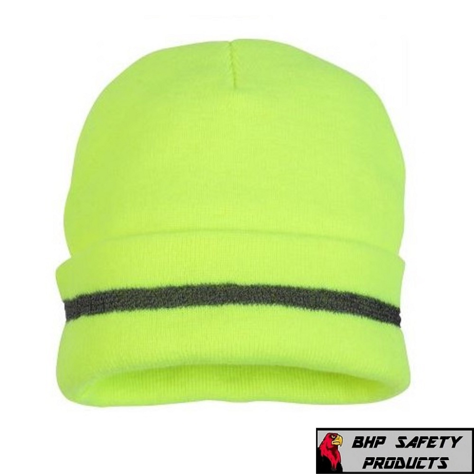 Hi-Vis Insulated Safety Bomber Reflective Jacket with Winter Weather Beanie Hat