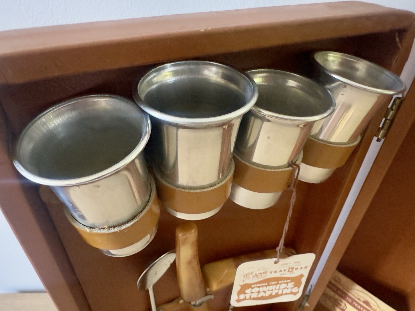 Vintage Trav-L-Bar Portable Cocktail Case • Complete With Barware & Key • MCM