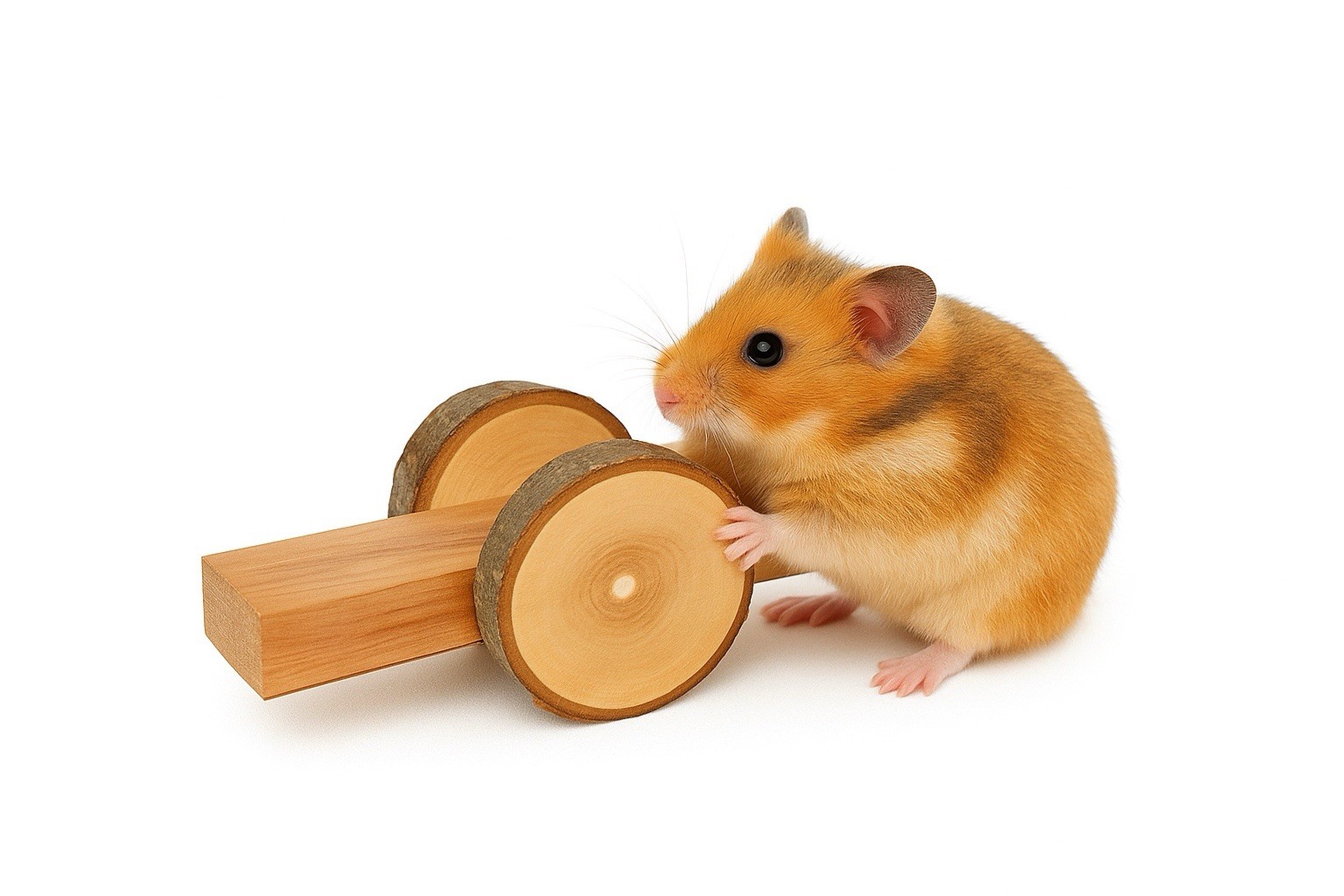 10 Piece Natural Wooden Toy Set For Hamsters & Small Rodents
