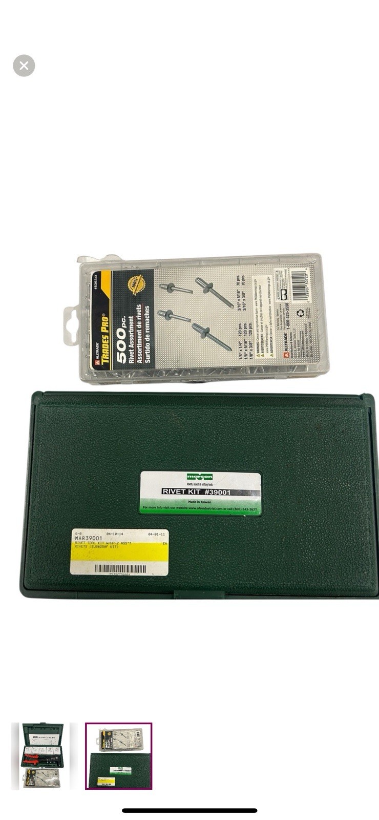 MATCO Rivet Kit #39000 Marson HP-2 Riveter-Metal Work-trailer-general Repairs!