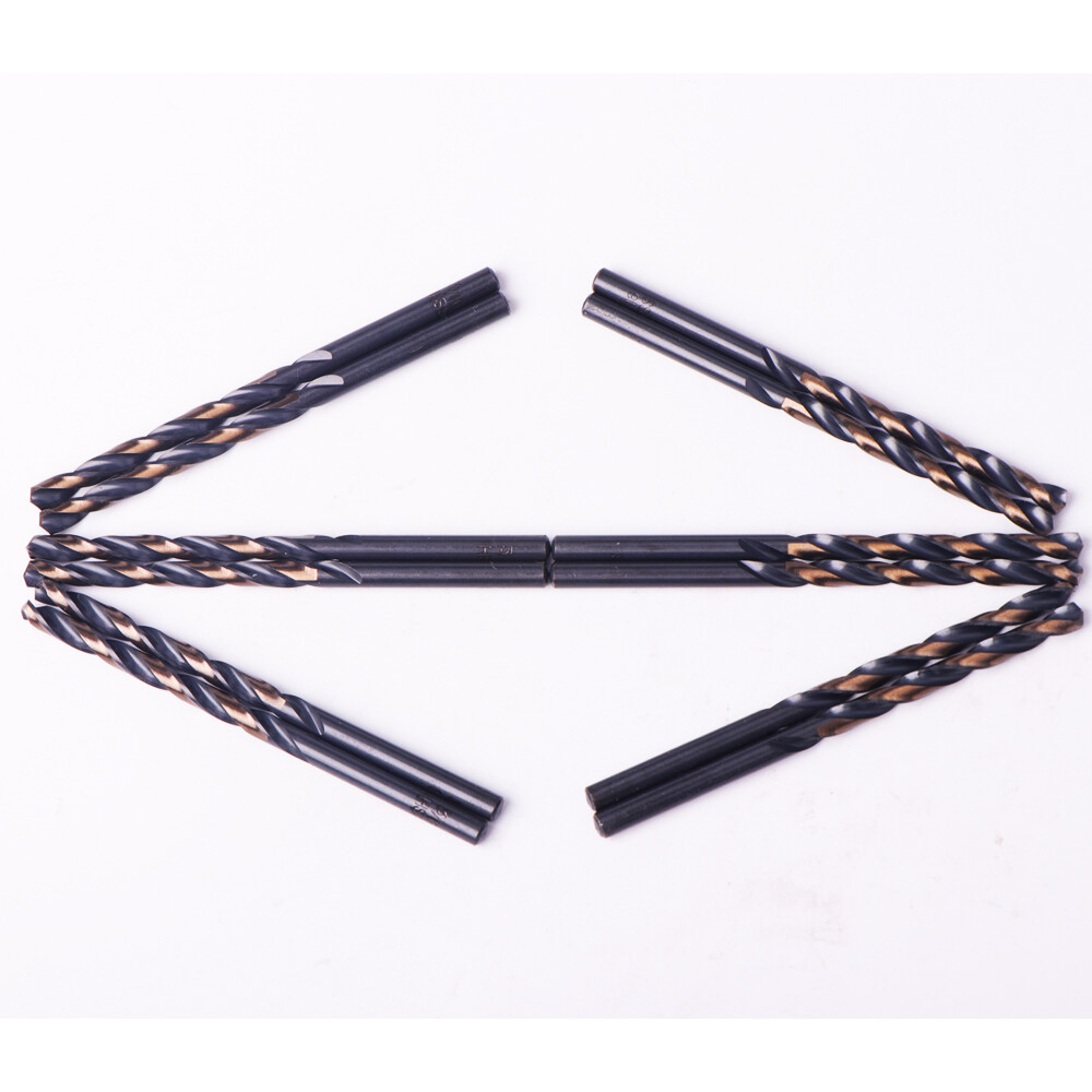 Drillforce 12PCS 17/64" Black Gold Drill Bit Set HSS Metal Woodworking Drill Bit
