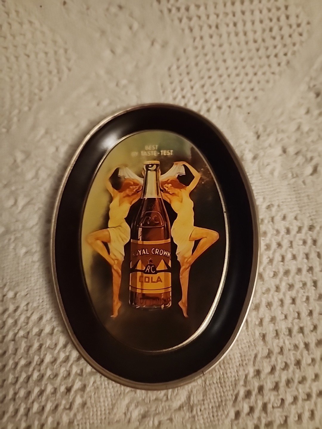 RC COLA Best By Taste-Test Metal 1970s Tip Tray Made In USA