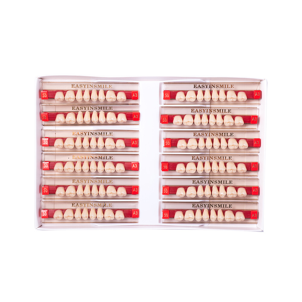 84/96pc Acrylic Resin Teeth Denture Dental Teeth Anterior Posterior A1/A2/A3 U/L