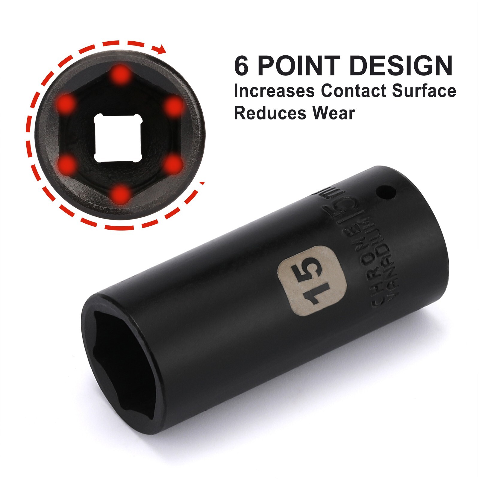 1/4" Drive Impact Socket Set, 55 Pieces Metric & SAE Sockets , Shallow & Deep