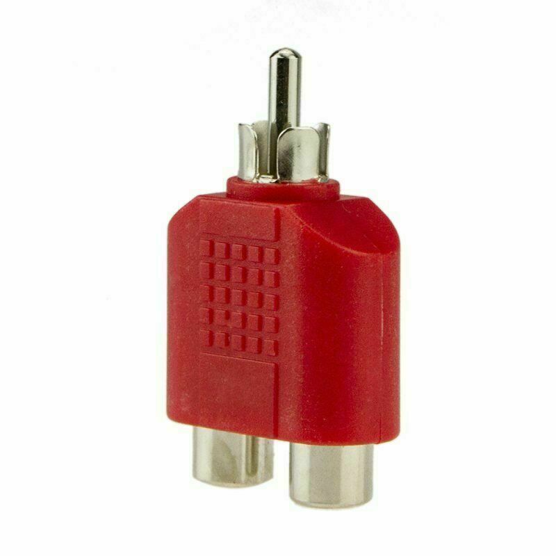 4x 1-Male to 2-Female Cable Adapter RCA Y Splitter AV Audio Video Plug Converter